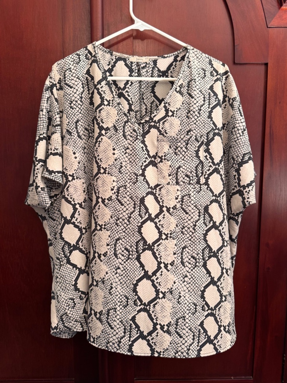 JODIFL Snake Print Oversized Flowy top size Small Boxy cut